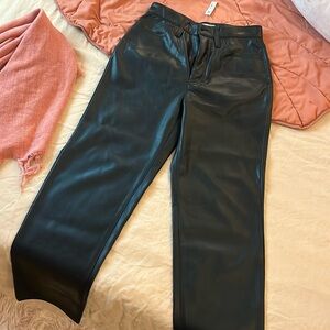 Madewell Faux Leather Perfect Vintage Straight Jean
